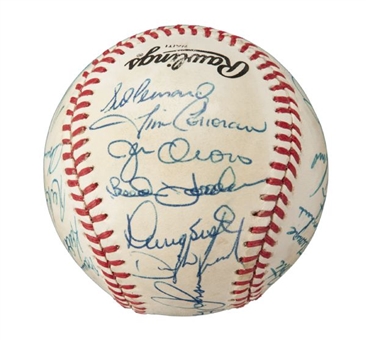 1986 World Champion New York Mets Team Signed Baseball With 30 Signatures